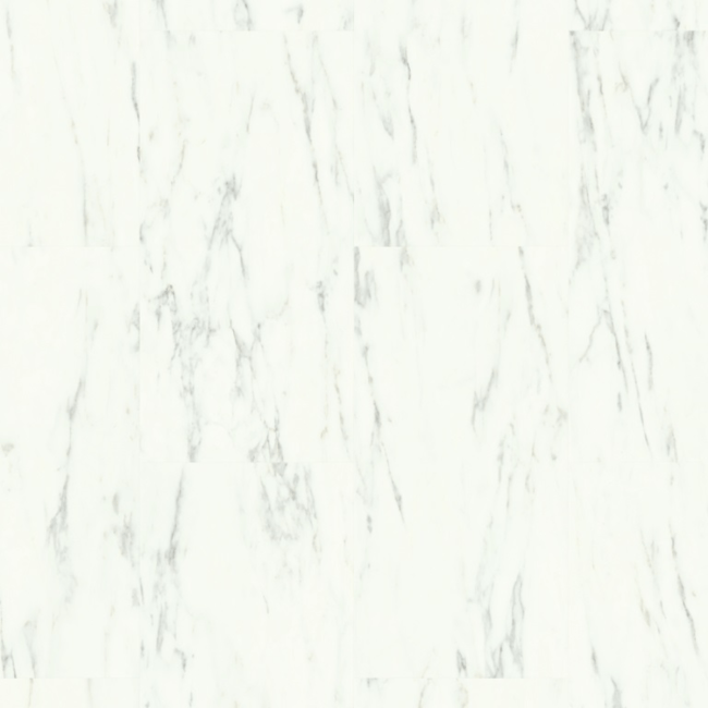 QUICK STEP : MARBLE CARRARA WHITE ORO BASE VINYL FLOORING TILES LVT AVSTT40136