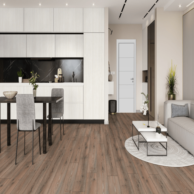 Stepclick Normandiya oak V groove 8mm laminate flooring AC4