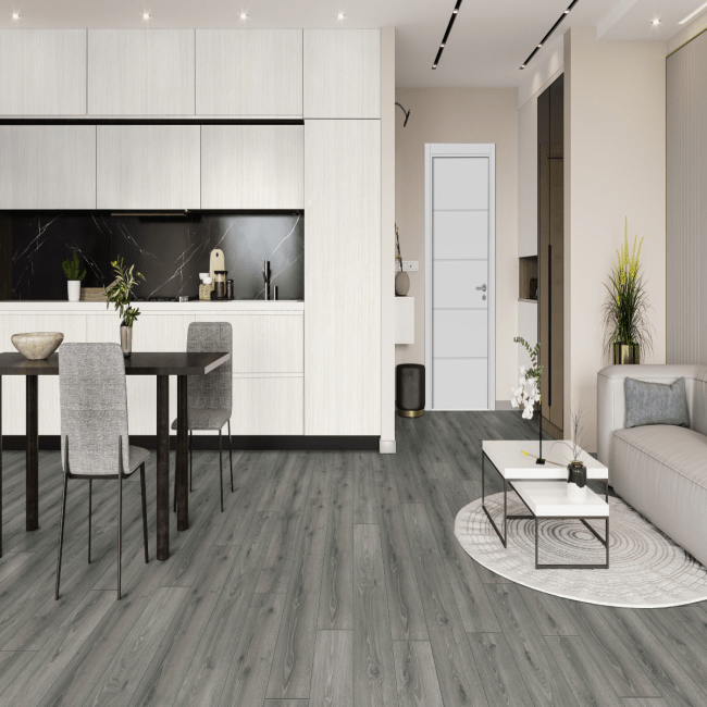 Stepclick Akashi oak V groove 8mm laminate flooring AC4