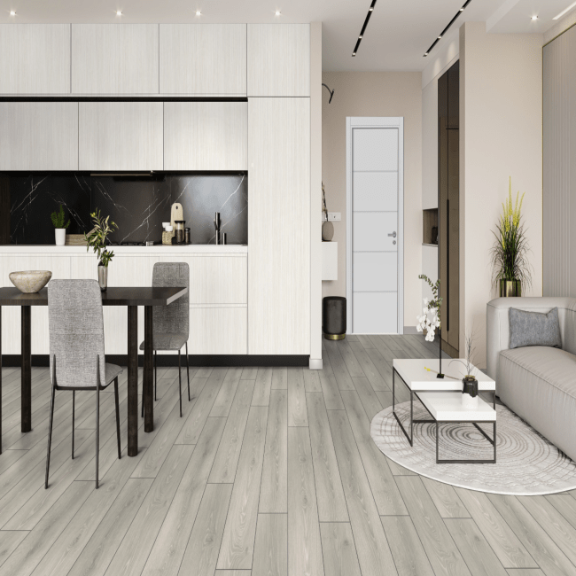 Stepclick Mostar oak V groove 8mm laminate flooring AC4