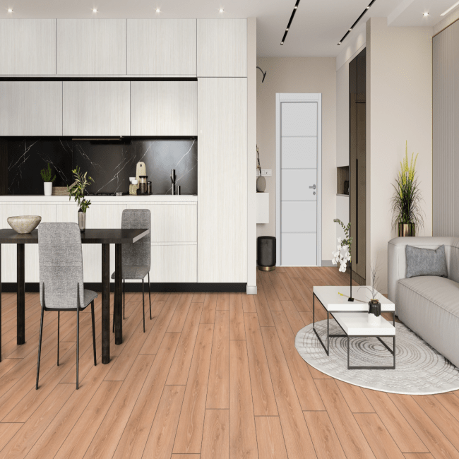 Stepclick Rialto oak V groove 8mm laminate flooring AC4