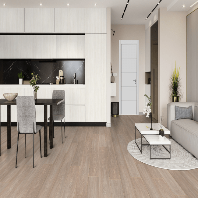 Stepclick Shangai oak 12mm V groove laminate flooring AC5
