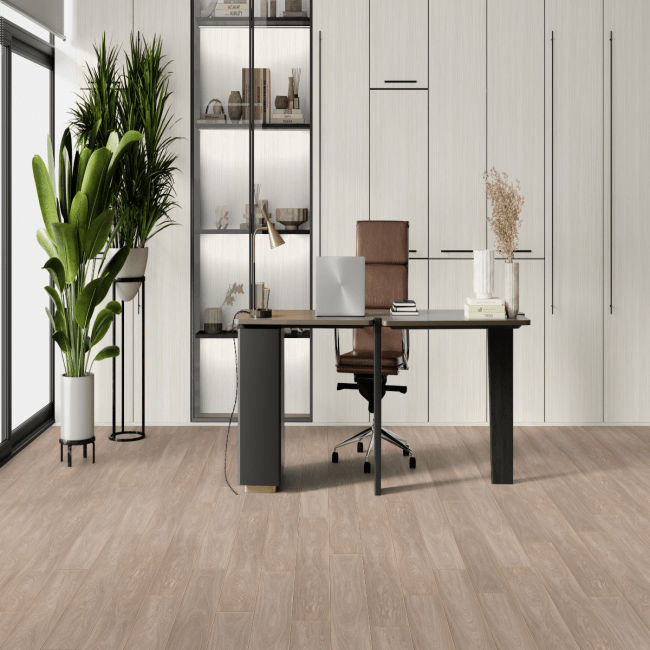 Stepclick Shangai oak 12mm V groove laminate flooring AC5