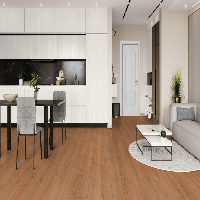 Stepclick Peking oak 12mm V groove laminate flooring AC5