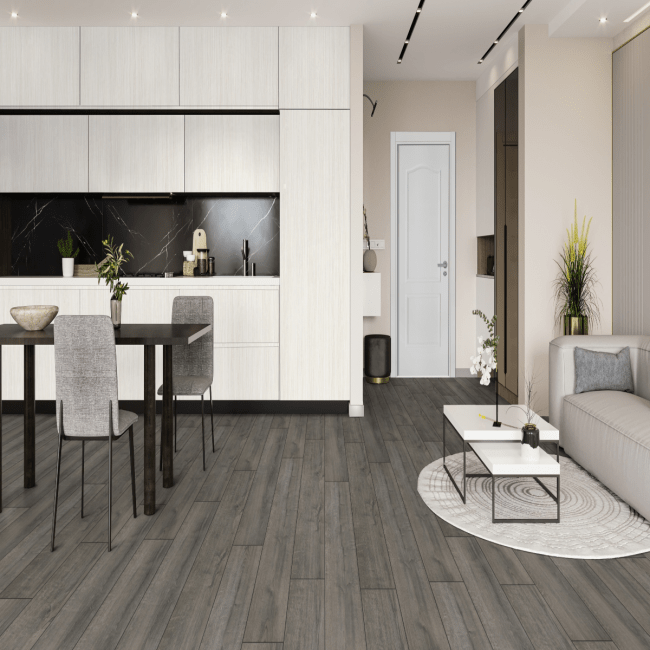Stepclick Prag oak 12mm V groove laminate flooring AC5