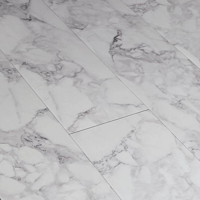 Kaindl Marble Carrara high gloss 8mm v groove laminate flooring tile