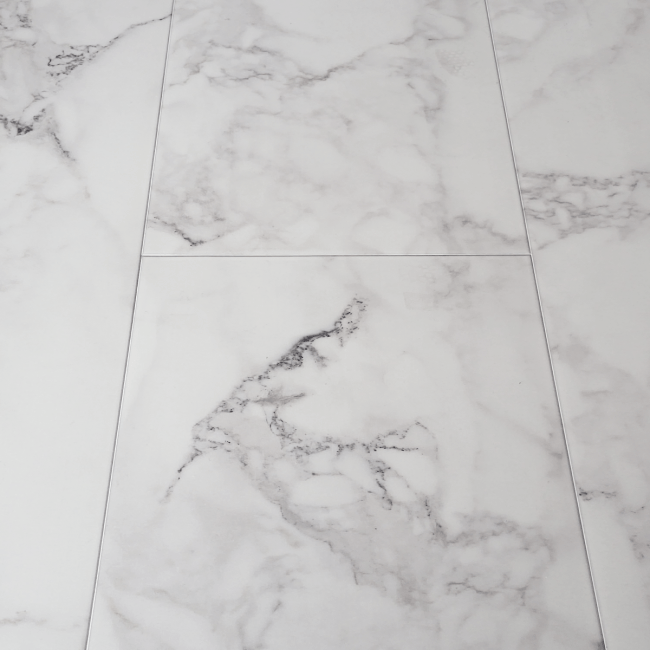 Kaindl Marble Carrara high gloss 8mm v groove laminate flooring tile