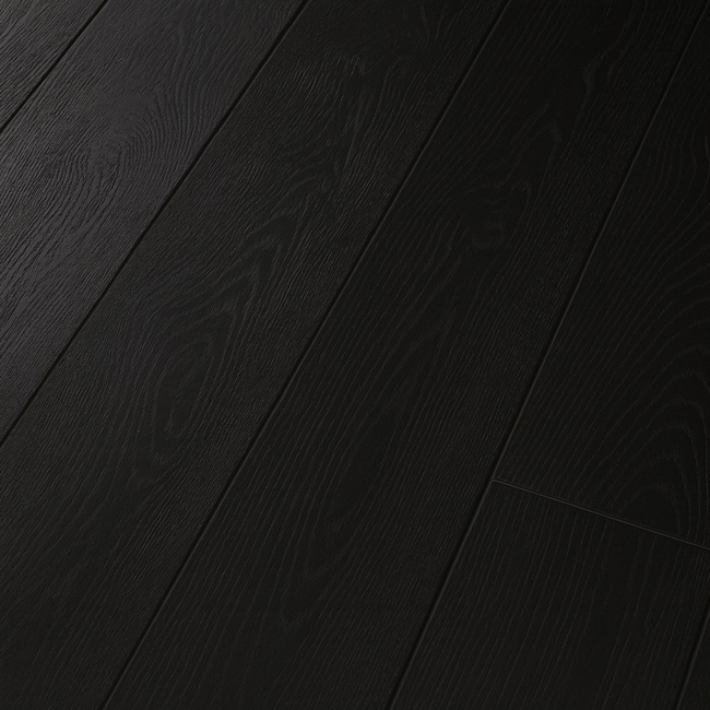 Vintage pure black 8mm v groove laminate flooring