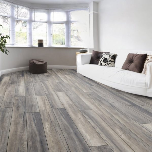 Kronotex harbour oak grey 12mm V groove AC5 laminate flooring