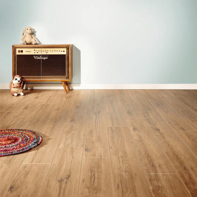 Lifestyle chelsea feauture Oak 8mm V groove Laminate Flooring