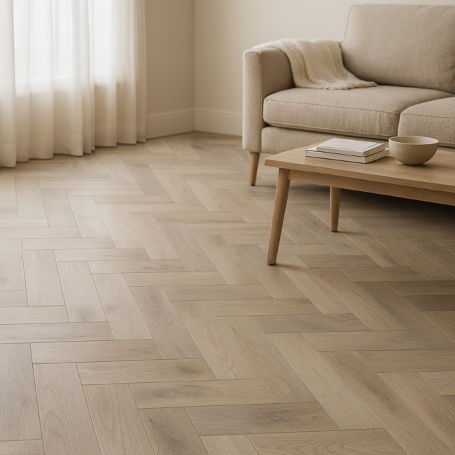 Vintage herringbone limed grey oak 12mm v groove laminate flooring