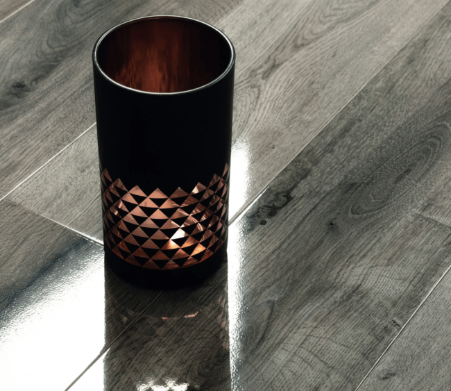 Kaindl oak grey uptown 12mm high gloss V groove laminate flooring