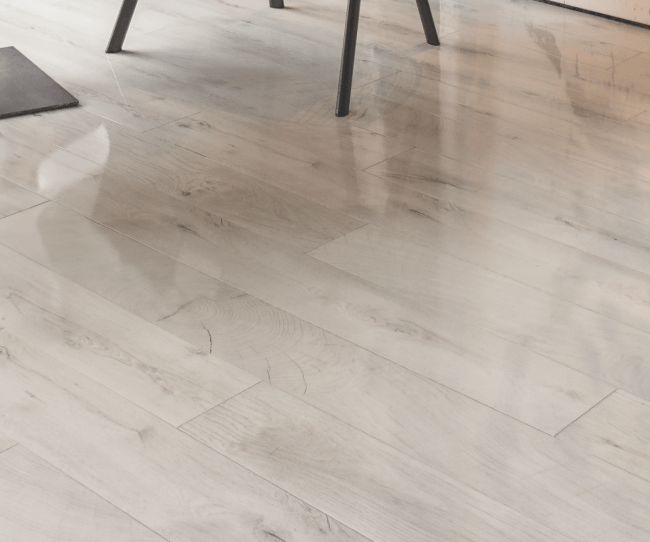Kaindl Fresco snow oak 12mm high gloss V groove laminate flooring