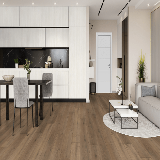 Stepclick Nairobi oak 12mm V groove laminate flooring AC5