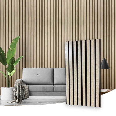 Acoustic Wall Panel Light Oak 60cm x 240cm