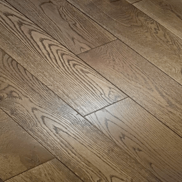 Cognac Engineered Oak Wood Flooring Brushed and Lacquered 125mm Beveled Edges 14mm thick