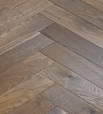 Herringbone Engineered Wood Flooring Smoked Brushed Oiled 15mm