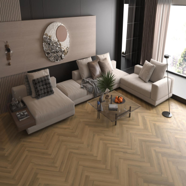 Vintage herringbone Naked oak 12mm laminate flooring
