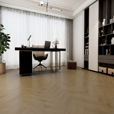 Howarth oak herringbone 5mm SPC LVT Click flooring. **Built in underlay**