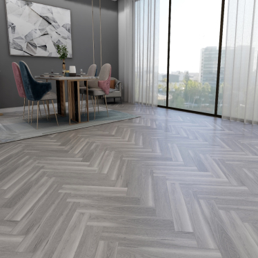 Shadow oak herringbone 5mm SPC LVT Click flooring. **Built in underlay**