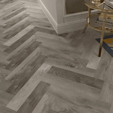 Smoked Ash herringbone 5mm SPC LVT Heavy duty 0.5 wear layer Click flooring. **Built in underlay**