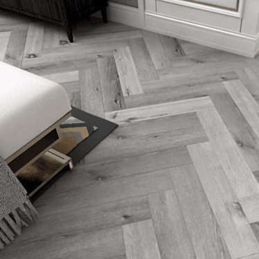 Winter oak herringbone 5mm SPC LVT Heavy duty 0.5 wear layer Click flooring. **Built in underlay**