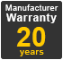  Manufacturer Warranty 20 years