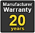  Manufacturer Warranty 20 years
